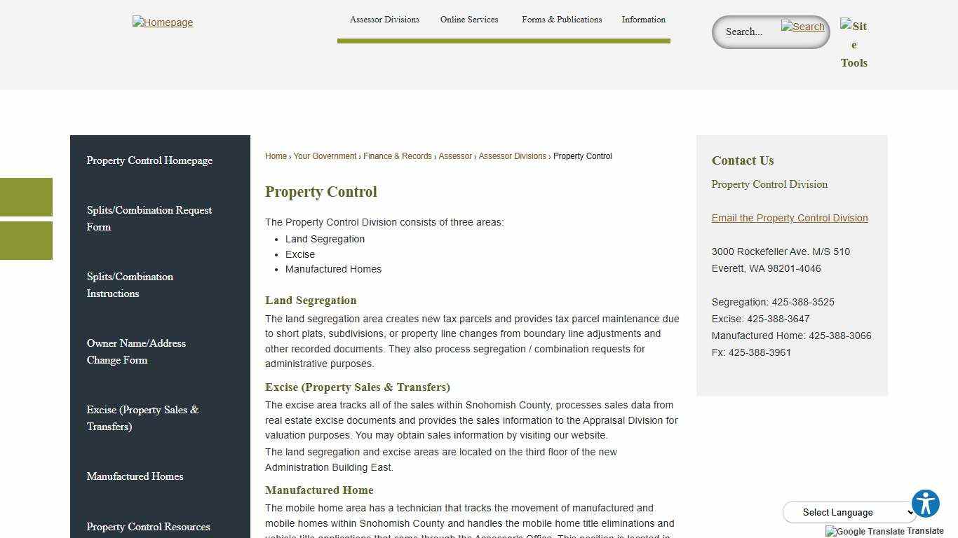 Property Control | Snohomish County, WA - Official Website
